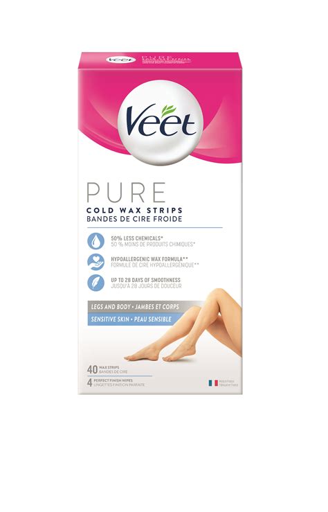 veet pure cold wax strips.